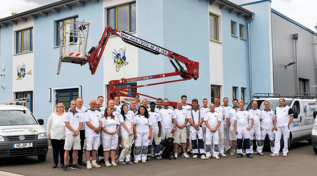 Gruppenaufnahme Malermeister und Lackiermeister Pielemeier